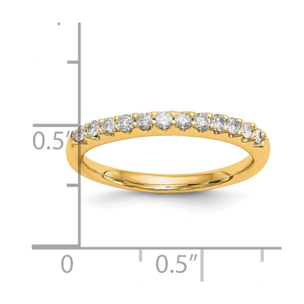 14K Gelbgold Ehering mit 0,25 ct. im Labor gezüchteten Diamanten VS/SI+ G+