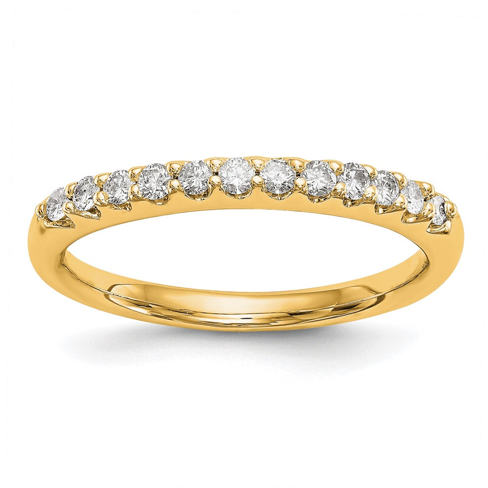 14K Gelbgold Ehering mit 0,25 ct. im Labor gezüchteten Diamanten VS/SI+ G+
