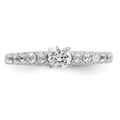 14K Weißgold Verlobungsring mit 0,25 ct. im Labor gezüchtetem Diamant VS/SI+ G+ in Krappenfassung