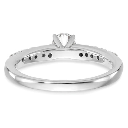 14K Weißgold Verlobungsring mit 0,25 ct. im Labor gezüchtetem Diamant VS/SI+ G+ in Krappenfassung