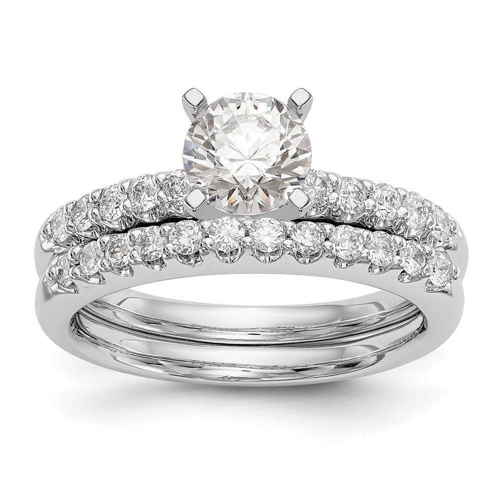 14K Weißgold Verlobungsring mit 0,25 ct. im Labor gezüchtetem Diamant VS/SI+ G+ in Krappenfassung