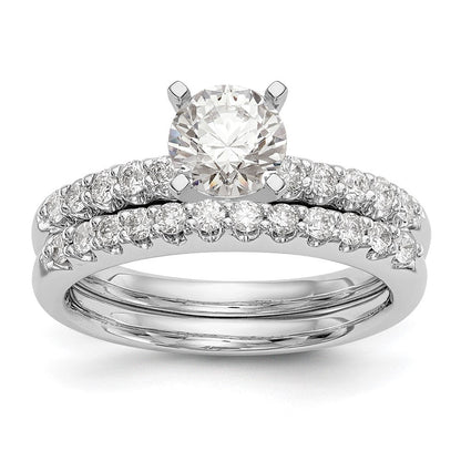 14K Weißgold Verlobungsring mit 0,25 ct. im Labor gezüchtetem Diamant VS/SI+ G+ in Krappenfassung