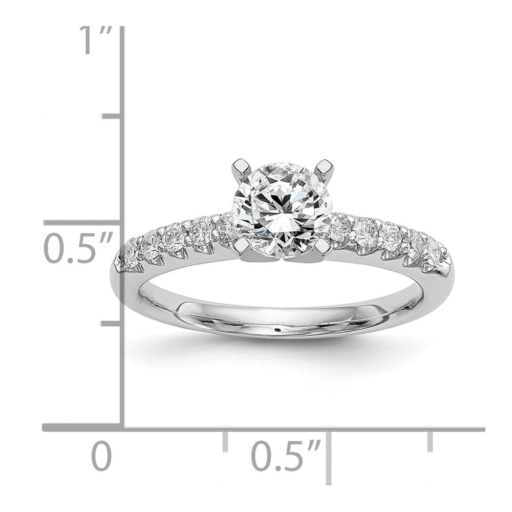 14K Weißgold Verlobungsring mit 0,25 ct. im Labor gezüchtetem Diamant VS/SI+ G+ in Krappenfassung