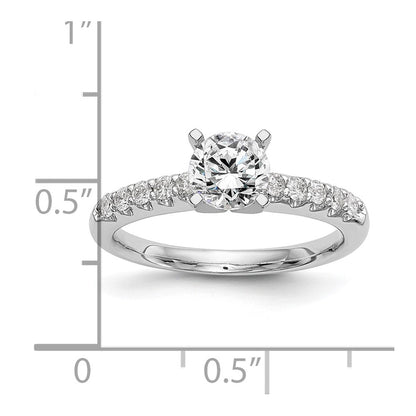 14K Weißgold Verlobungsring mit 0,25 ct. im Labor gezüchtetem Diamant VS/SI+ G+ in Krappenfassung