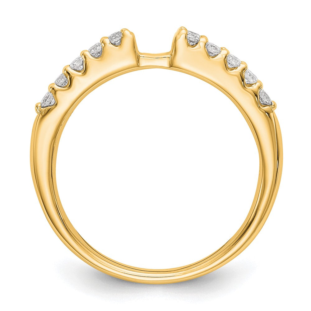 14K Gelbgold Two-Tone 0,25 ct. Laborgezüchteter Diamant VS/SI+ G+ Krappenfassung Verlobungsring