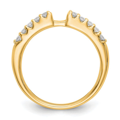 14K Gelbgold Two-Tone 0,25 ct. Laborgezüchteter Diamant VS/SI+ G+ Krappenfassung Verlobungsring
