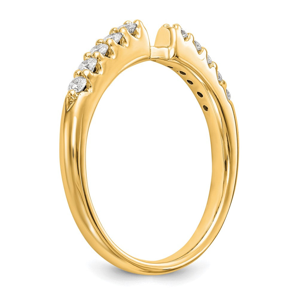 14K Gelbgold Two-Tone 0,25 ct. Laborgezüchteter Diamant VS/SI+ G+ Krappenfassung Verlobungsring