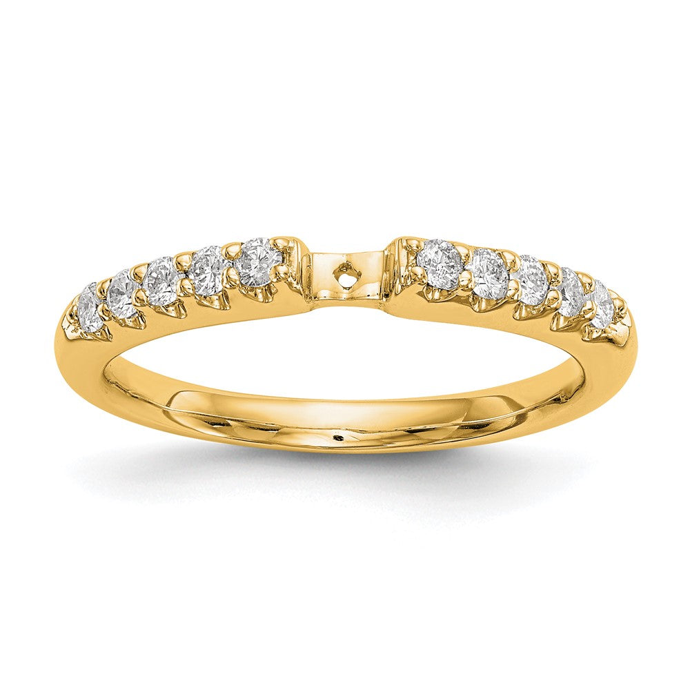 14K Gelbgold Two-Tone 0,25 ct. Laborgezüchteter Diamant VS/SI+ G+ Krappenfassung Verlobungsring