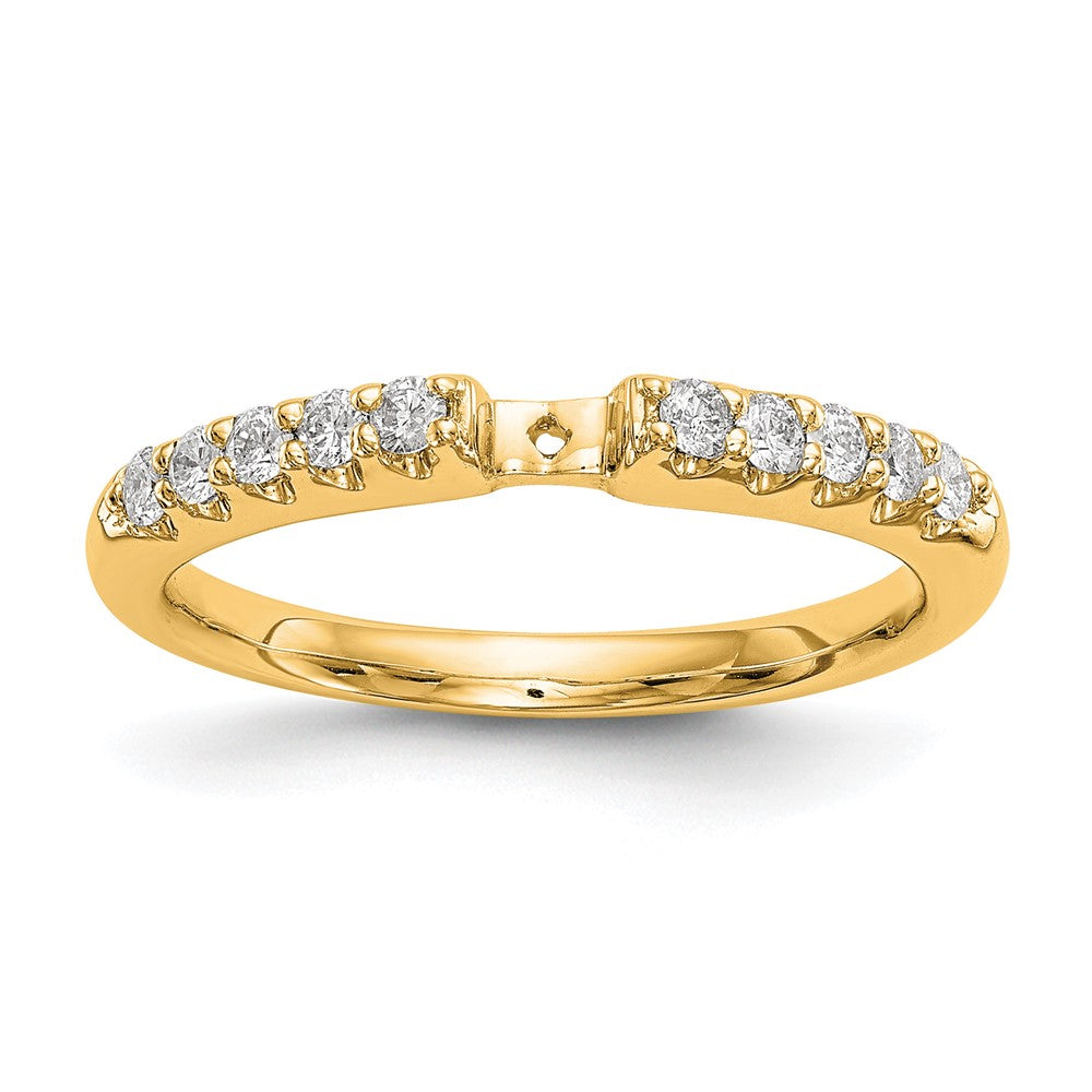14K Gelbgold Two-Tone 0,25 ct. Laborgezüchteter Diamant VS/SI+ G+ Krappenfassung Verlobungsring