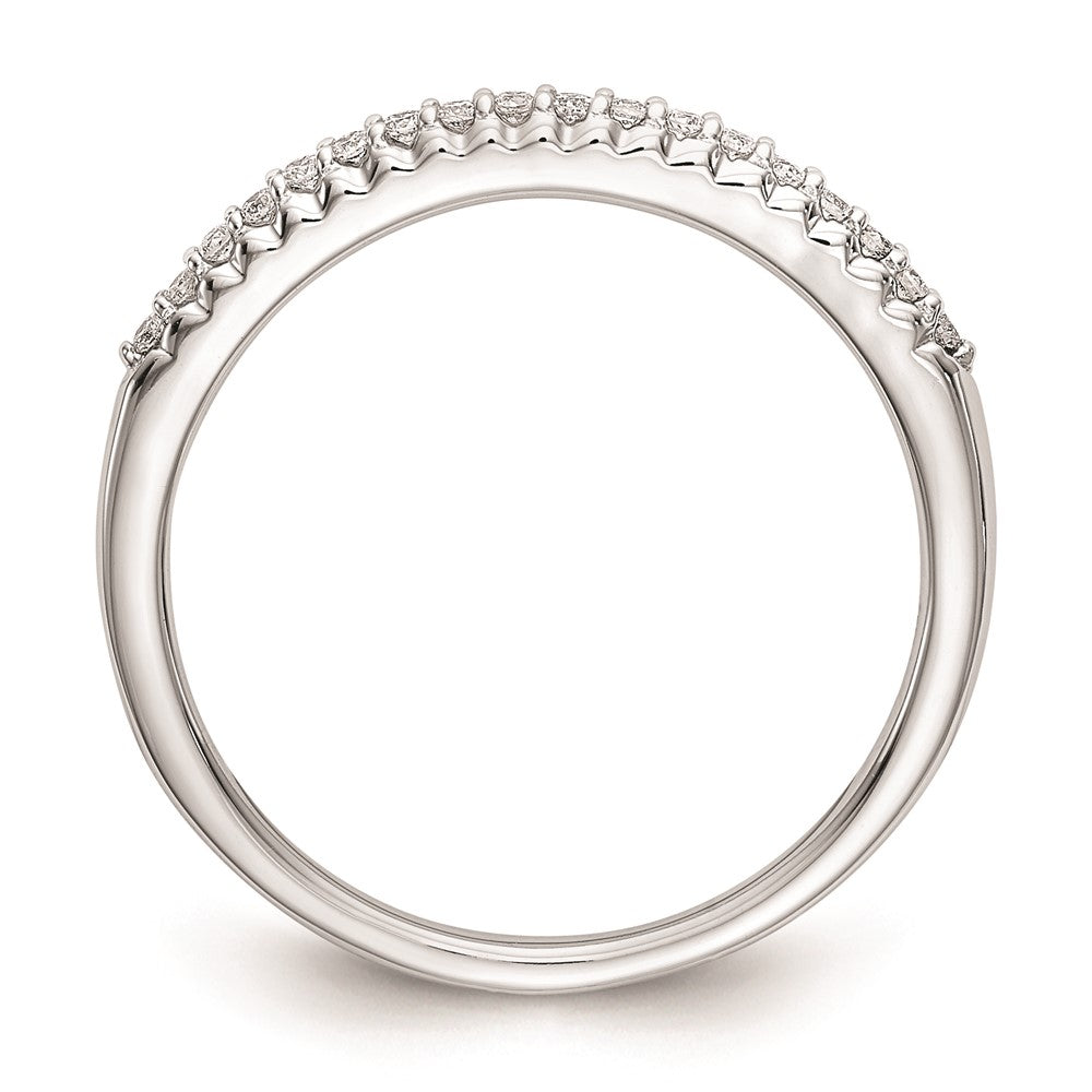 14K Weißgold Trauring mit natürlichen Diamanten
