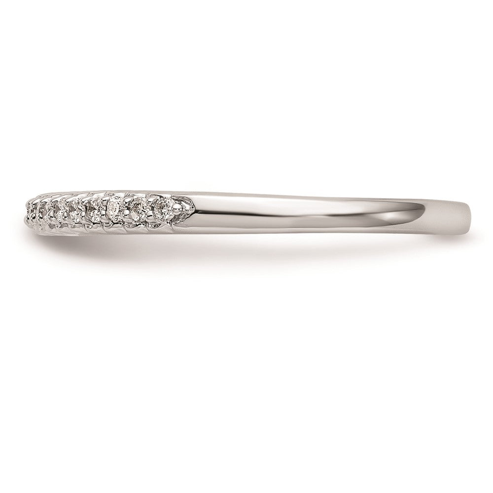 14K Weißgold Trauring mit natürlichen Diamanten