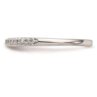 14K Weißgold Trauring mit natürlichen Diamanten