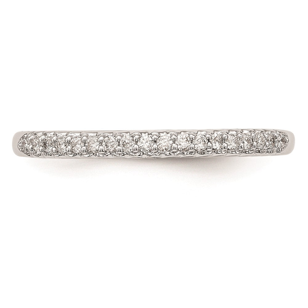 14K Weißgold Trauring mit natürlichen Diamanten