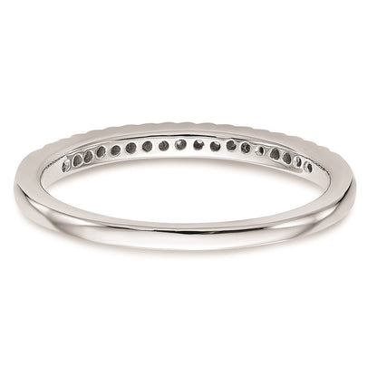 14K Weißgold Trauring mit natürlichen Diamanten
