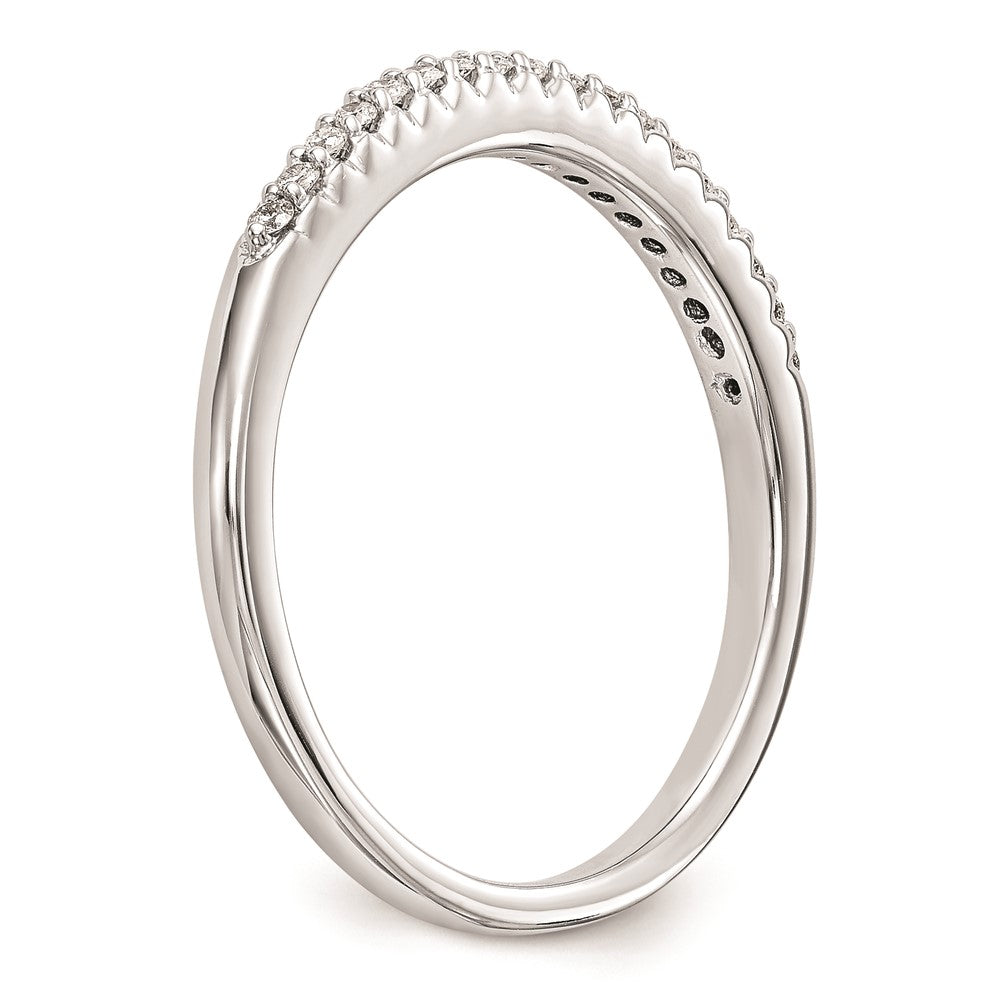 14K Weißgold Trauring mit natürlichen Diamanten