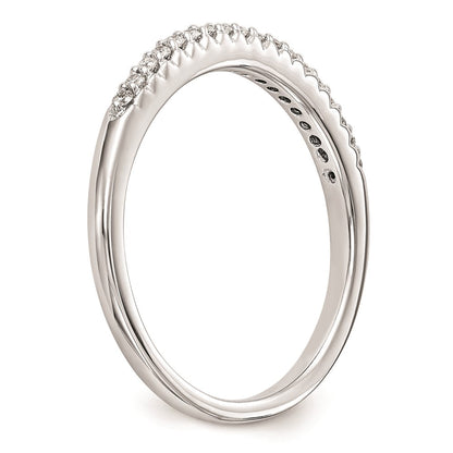 14K Weißgold Trauring mit natürlichen Diamanten