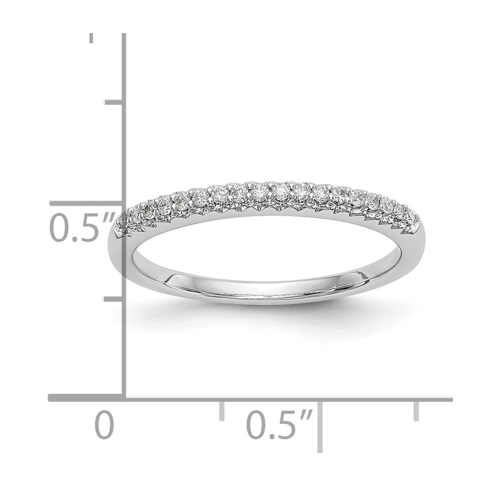 14K Weißgold Trauring mit natürlichen Diamanten