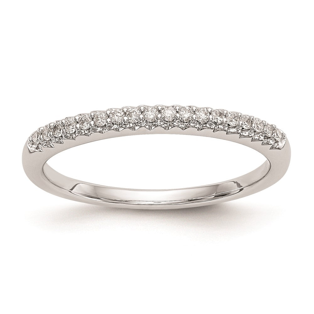 14K Weißgold Trauring mit natürlichen Diamanten