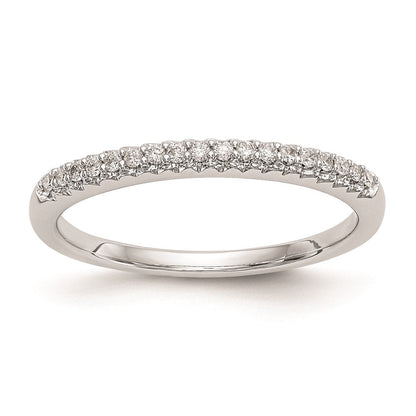 14K Weißgold Trauring mit natürlichen Diamanten