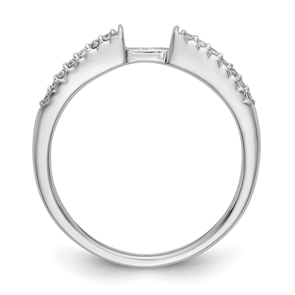 14K Weißgold Stift Set 1/10 Karat Diamant Halbfassung Verlobungsring