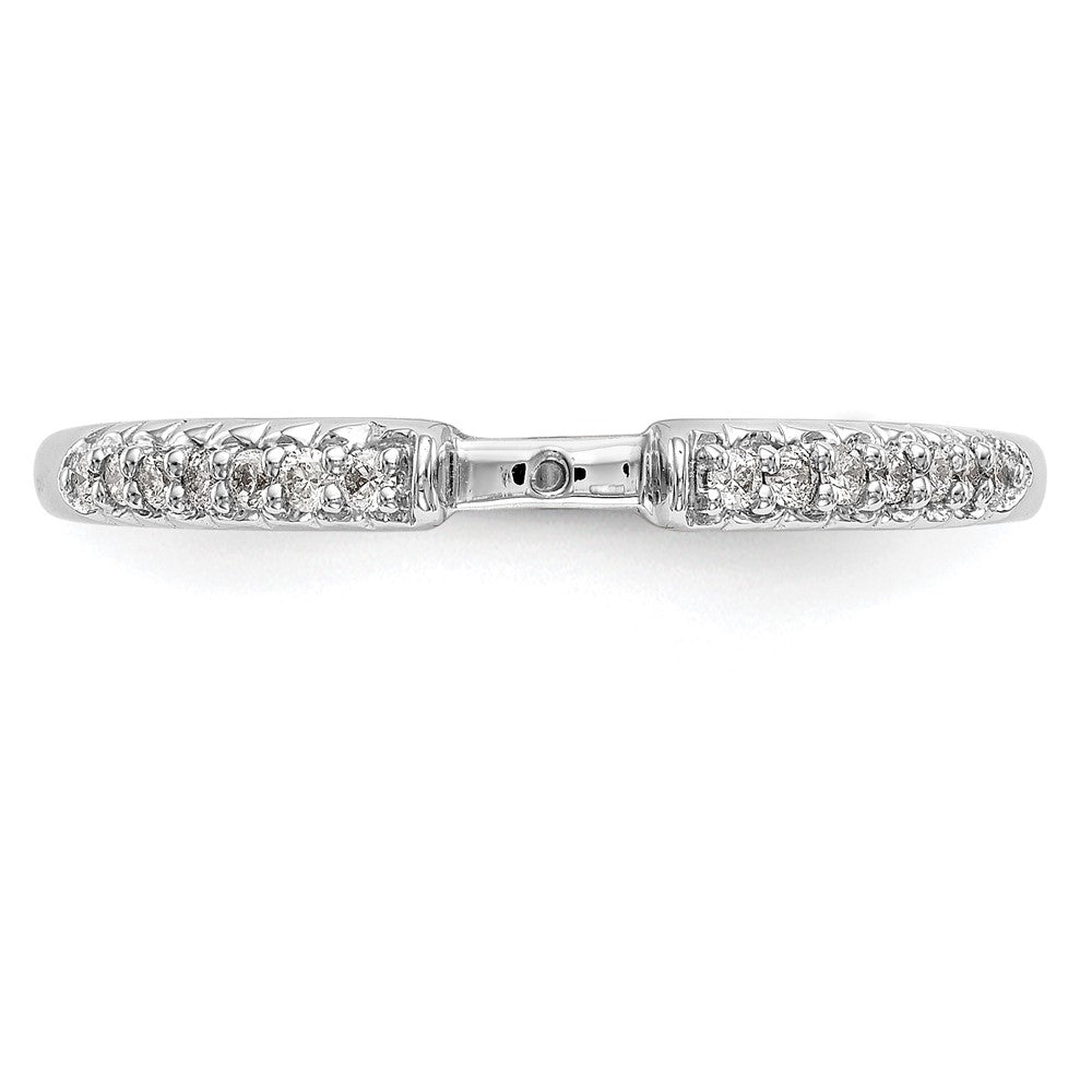 10K Weißgold Diamant Stift Set Halbfassung Verlobungsring
