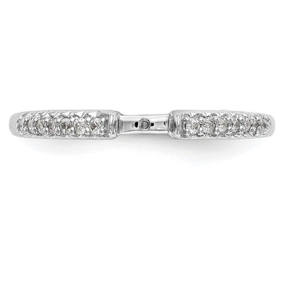 14K Weißgold Stift Set 1/10 Karat Diamant Halbfassung Verlobungsring