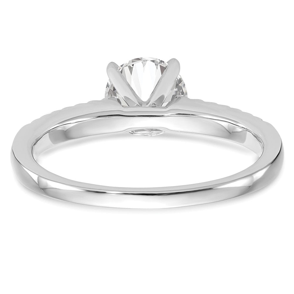 14K Weißgold Stift Set 1/10 Karat Diamant Halbfassung Verlobungsring