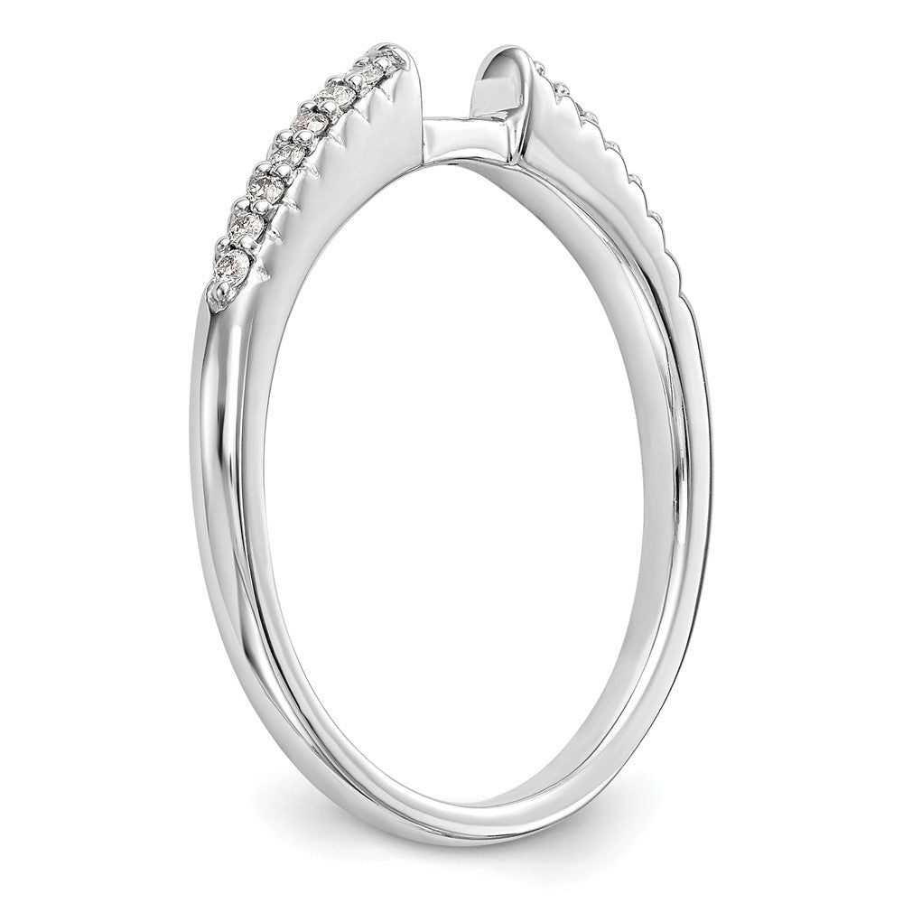 10K Weißgold Diamant Stift Set Halbfassung Verlobungsring