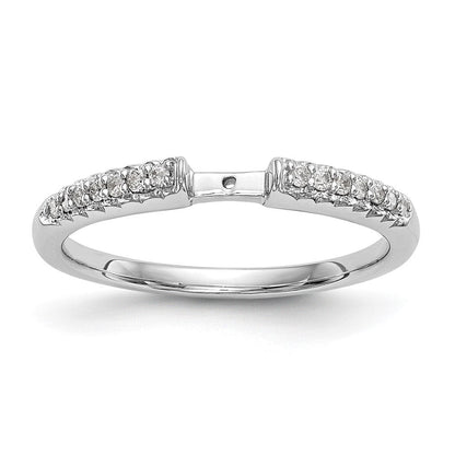 10K Weißgold Diamant Stift Set Halbfassung Verlobungsring