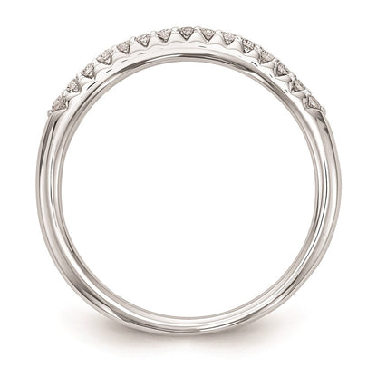 14K Weißgold Ehering mit echten Diamanten