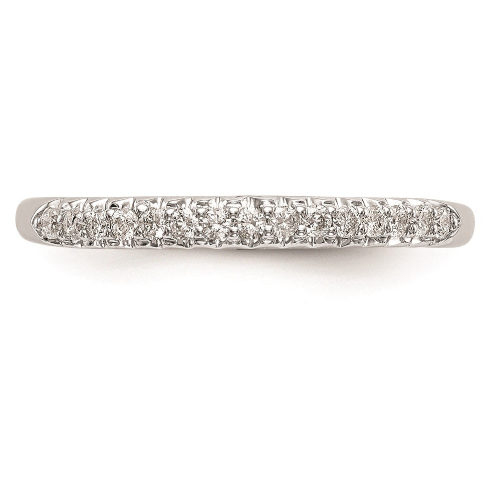 14K Weißgold Ehering mit echten Diamanten
