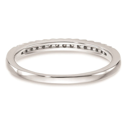 14K Weißgold Ehering mit echten Diamanten