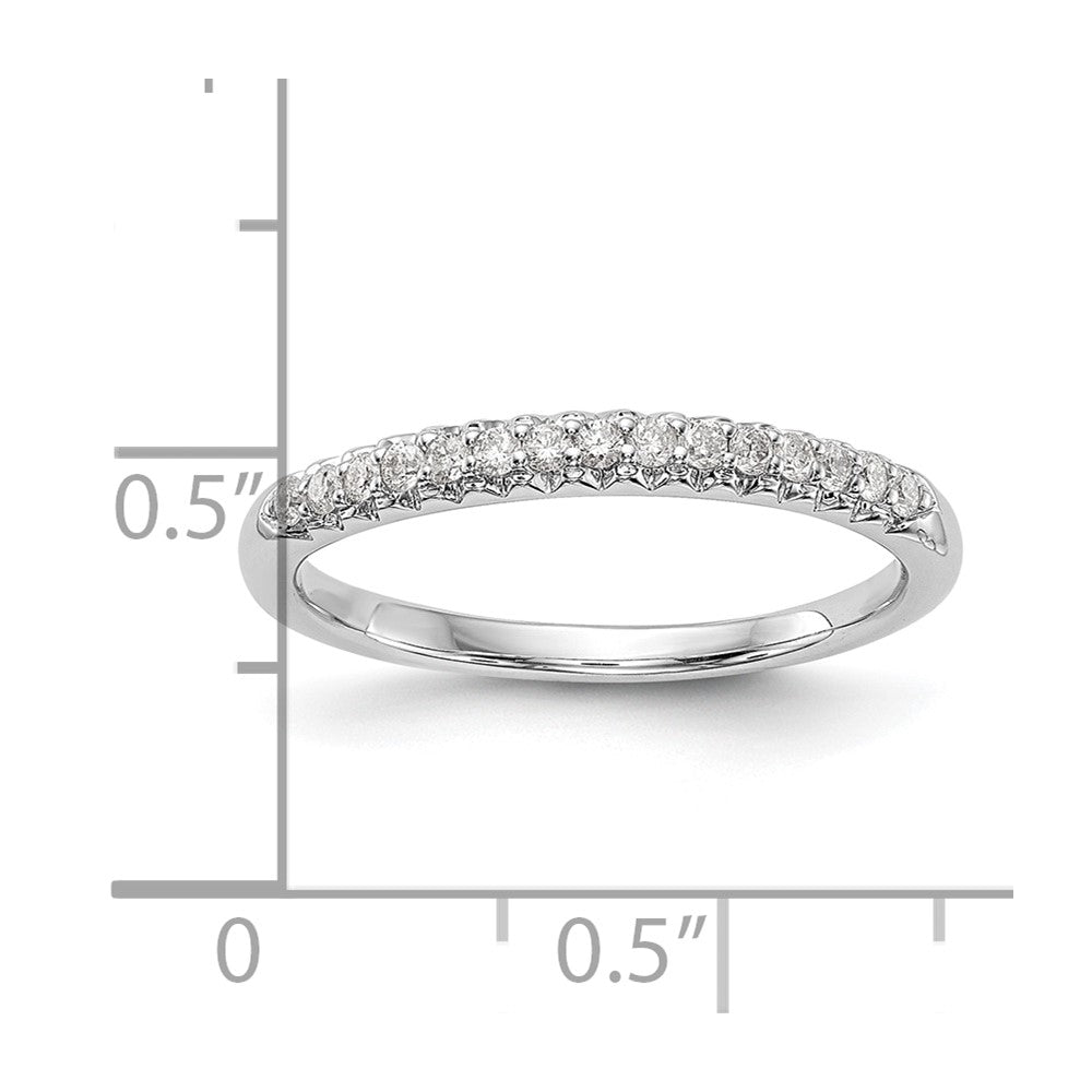 14K Weißgold Ehering mit echten Diamanten