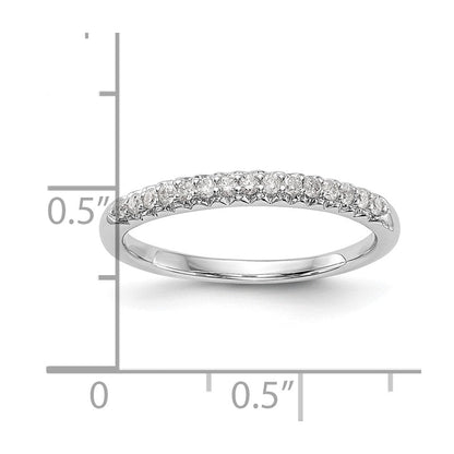 14K Weißgold Ehering mit echten Diamanten