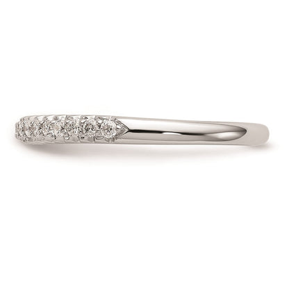 14K Weißgold Ehering mit echten Diamanten