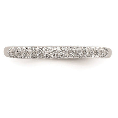 14K Weißgold Ehering mit echten Diamanten
