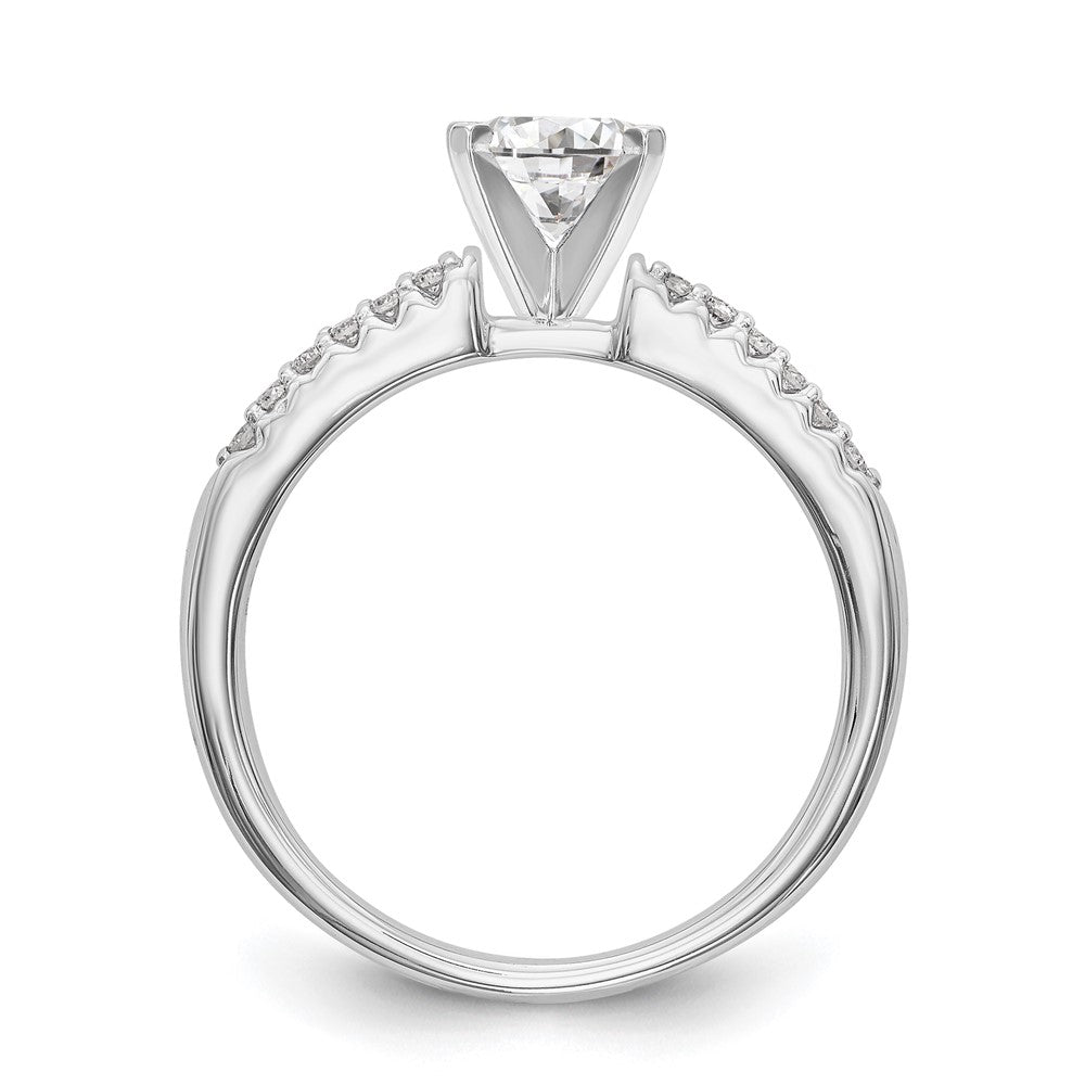 10K Weißgold Stift Set 1/8 Karat Diamant Halbfassung Verlobungsring