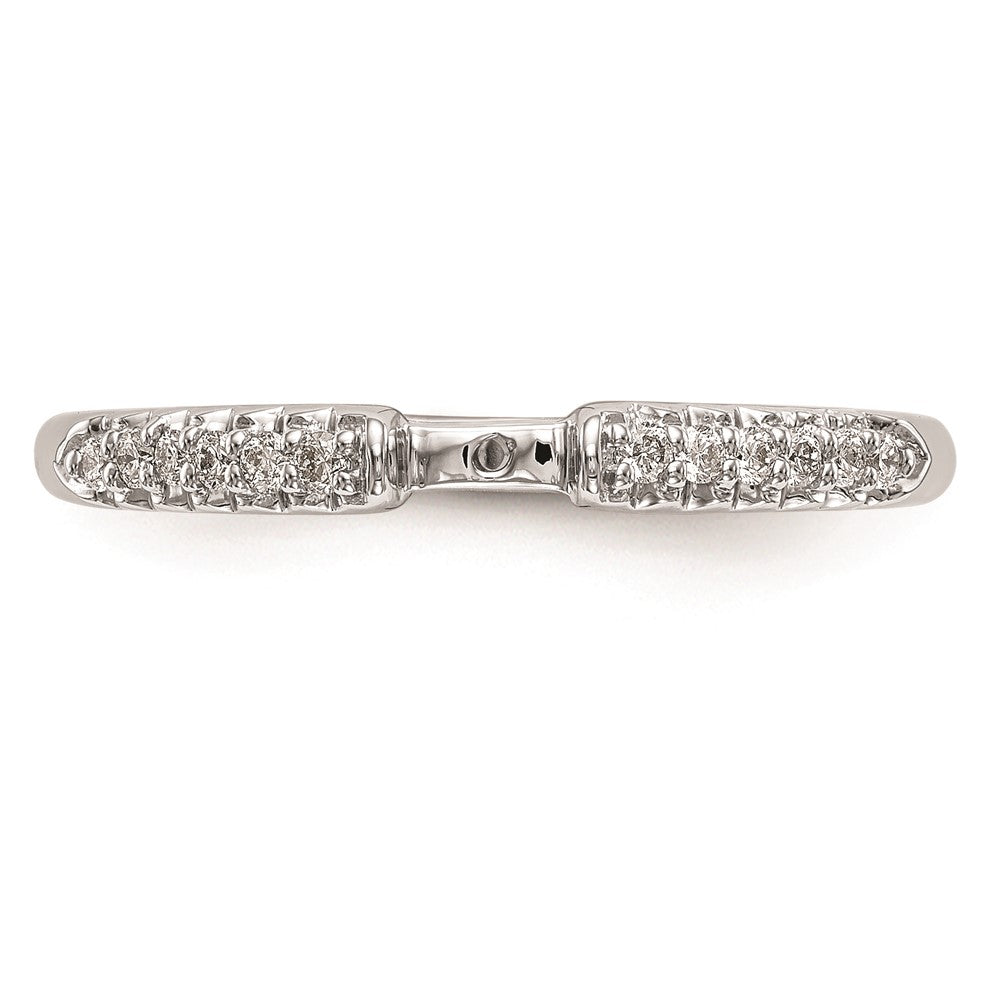 10K Weißgold Stift Set 1/8 Karat Diamant Halbfassung Verlobungsring
