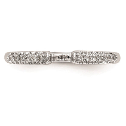 10K Weißgold Stift Set 1/8 Karat Diamant Halbfassung Verlobungsring