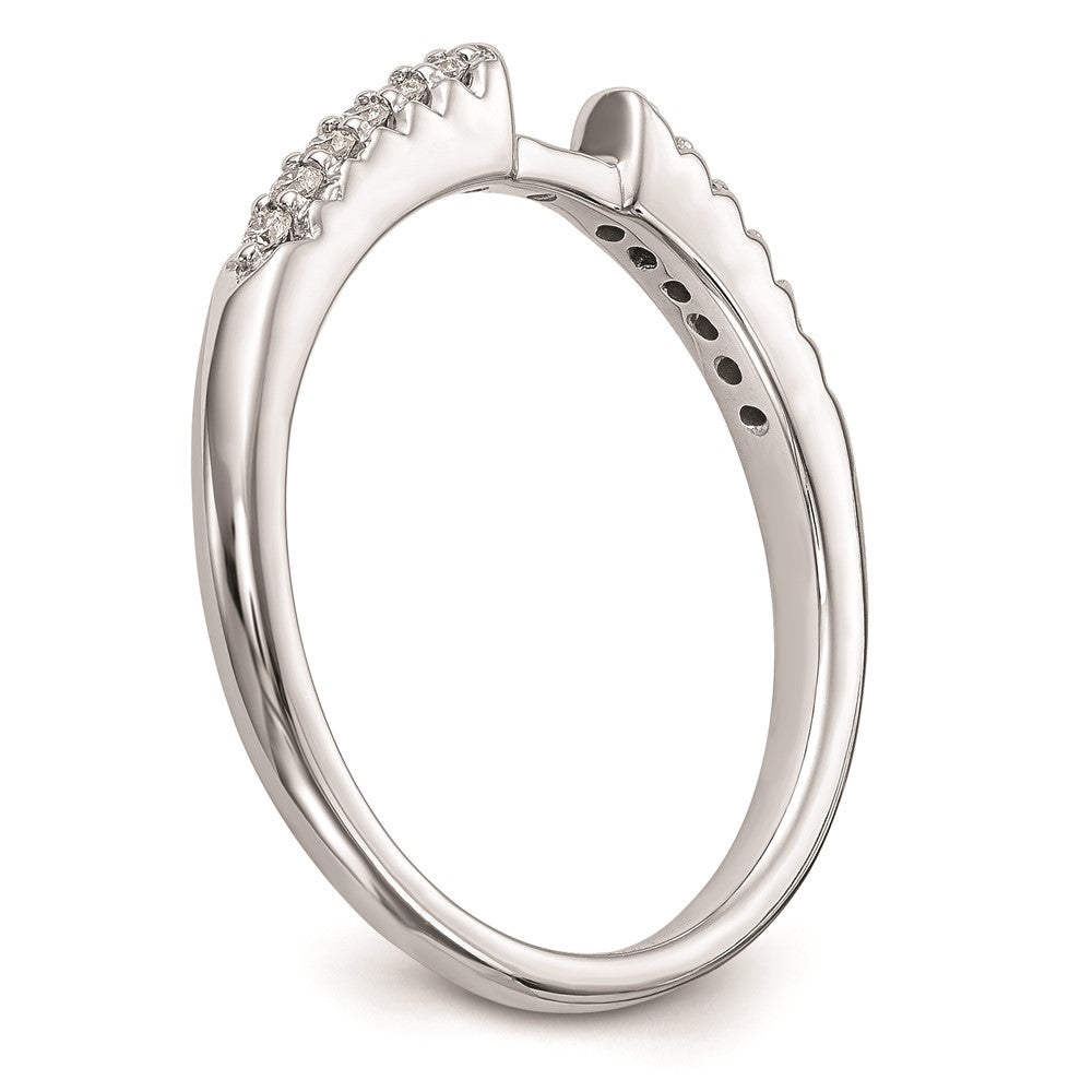 10K Weißgold Stift Set 1/8 Karat Diamant Halbfassung Verlobungsring