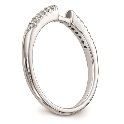 10K Weißgold Stift Set 1/8 Karat Diamant Halbfassung Verlobungsring
