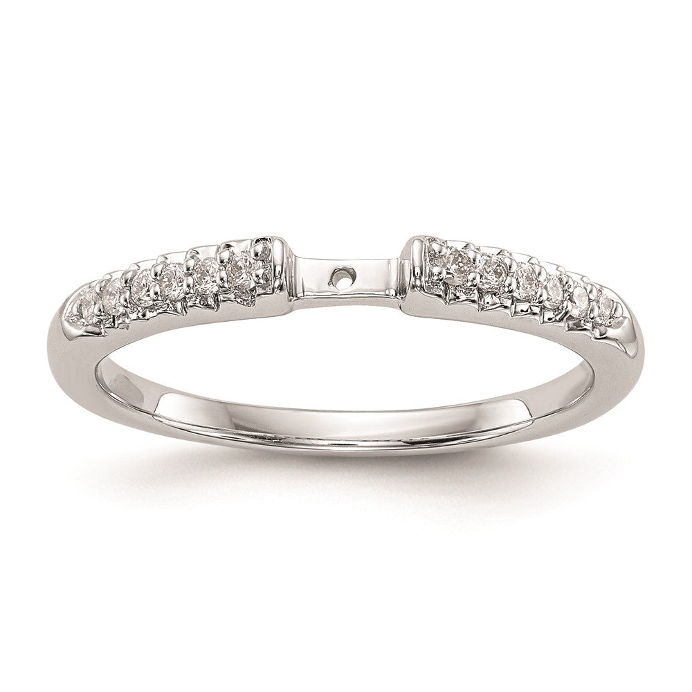 10K Weißgold Stift Set 1/8 Karat Diamant Halbfassung Verlobungsring