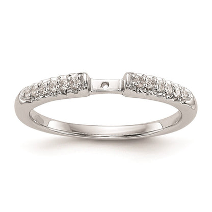 10K Weißgold Stift Set 1/8 Karat Diamant Halbfassung Verlobungsring