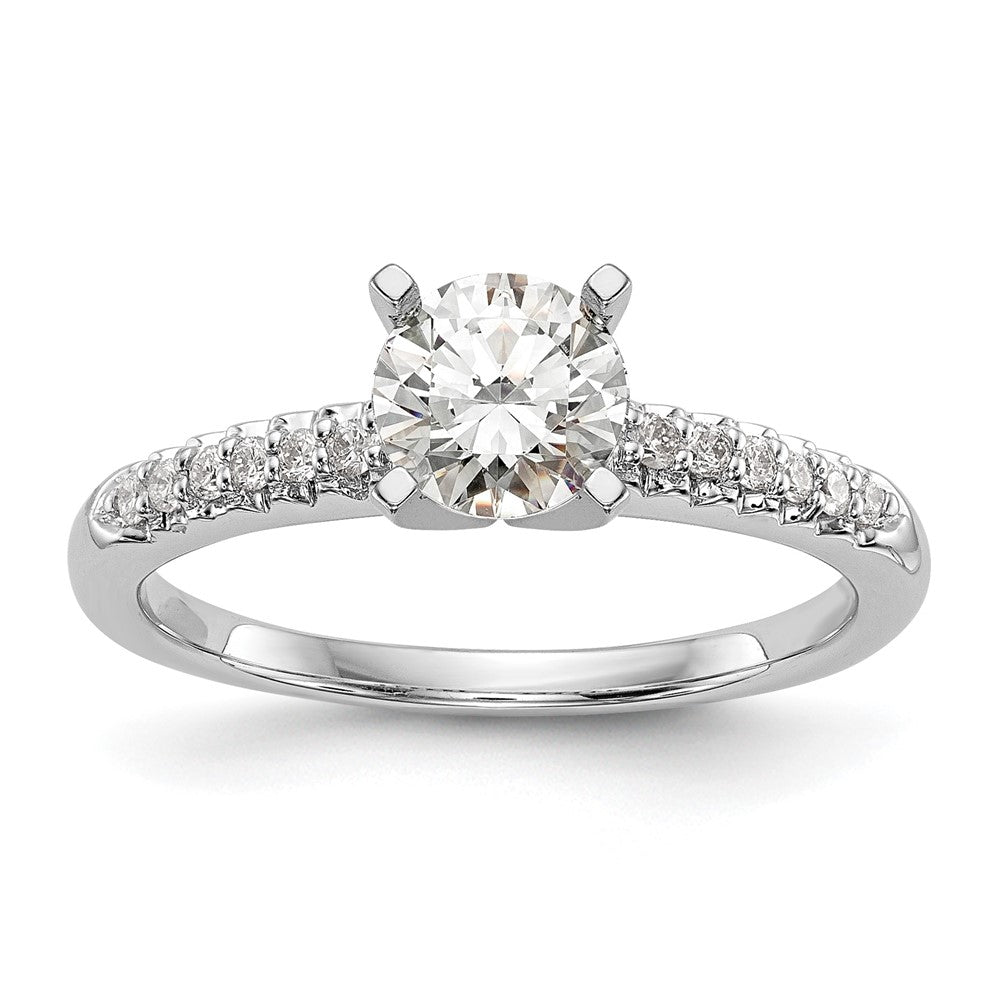 10K Weißgold Stift Set 1/8 Karat Diamant Halbfassung Verlobungsring