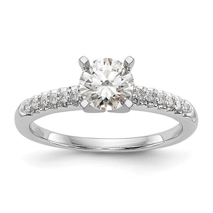 10K Weißgold Stift Set 1/8 Karat Diamant Halbfassung Verlobungsring