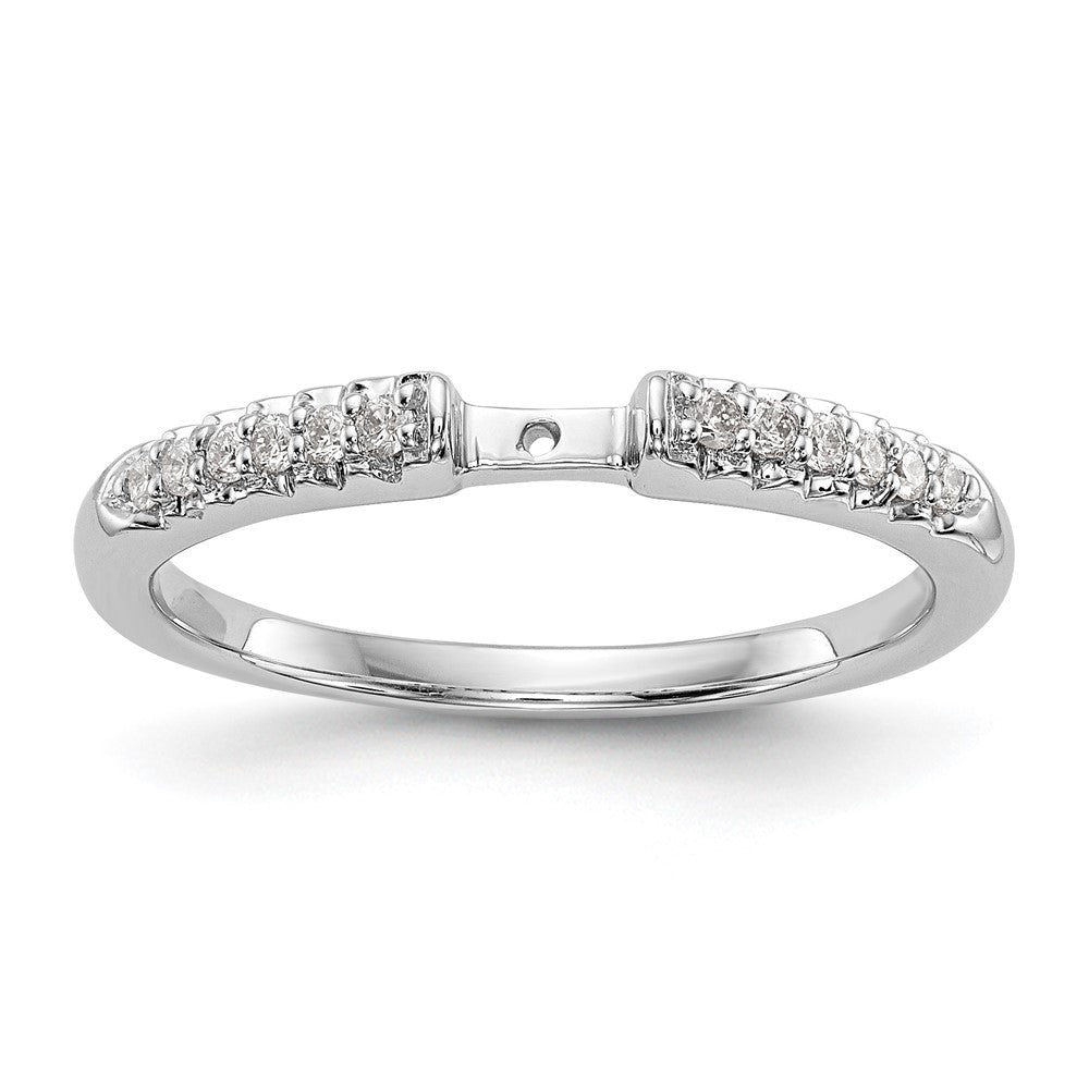 14K Weißgold Verlobungsring mit Laborgezüchteten Diamanten VS/SI+ G+, Semi-Mount mit Krappenfassung