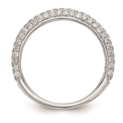 14K Weißgold Verlobungsring mit natürlichen Diamanten