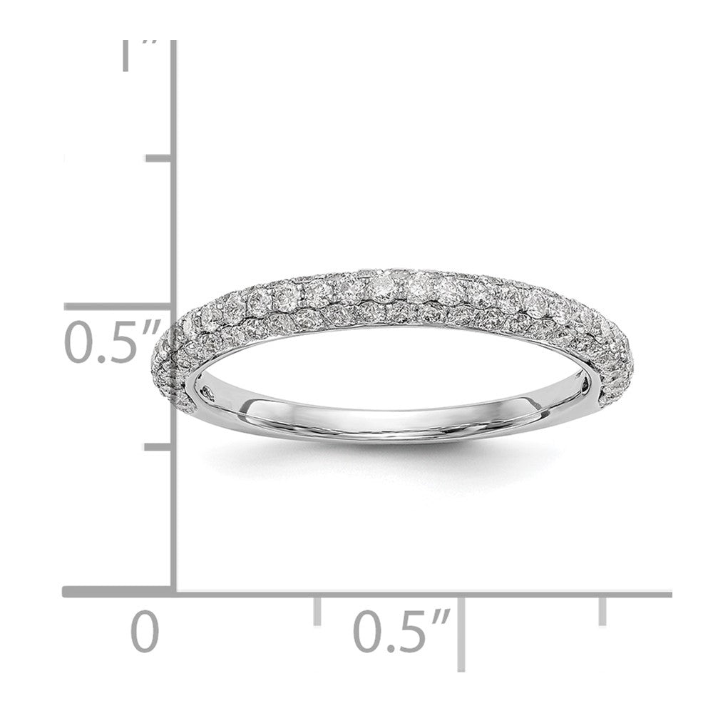 14K Weißgold Verlobungsring mit natürlichen Diamanten