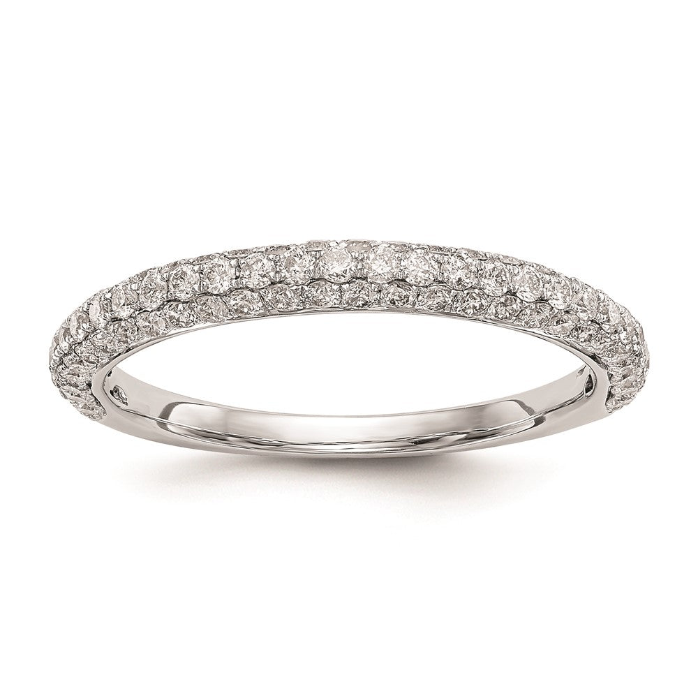 14K Weißgold Verlobungsring mit natürlichen Diamanten