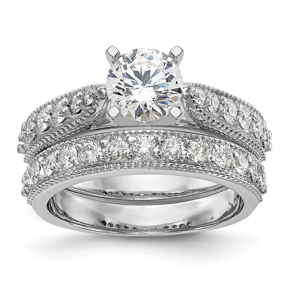 14K Weißgold True Origin 1/3 Karat Im Labor Gezüchtet Diamant Vs/si D E F Halbfassung Stift Set Ring